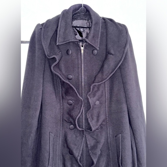 INC Brand Black Double-Breasted Women's Coat size Large - Picture 4 of 10